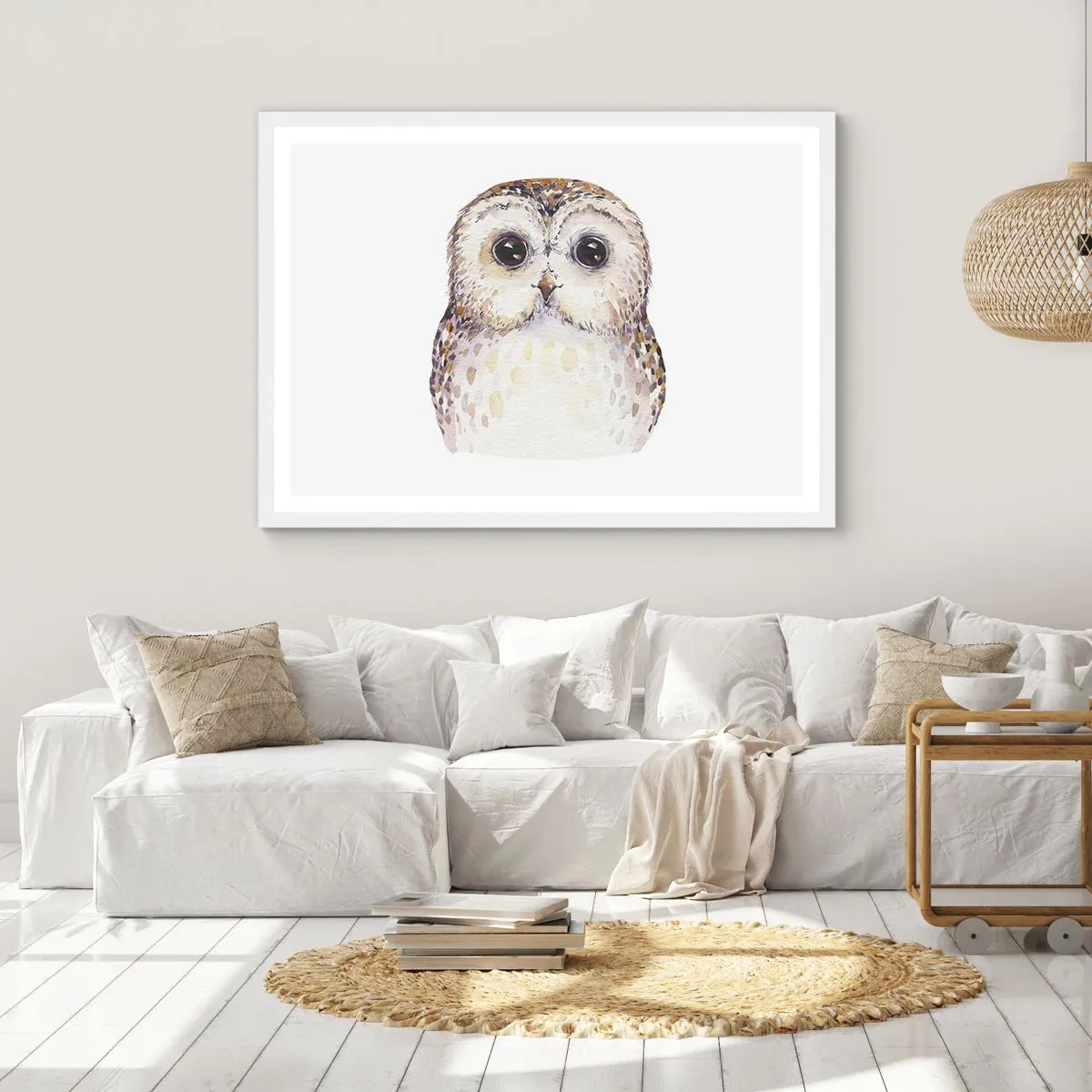 Plakát v bílém rámu - Podívej se mi do očí - 100x70 cm