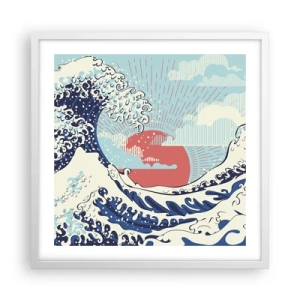 Plakát v bílém rámu - Z japonských inspirací - 50x50 cm