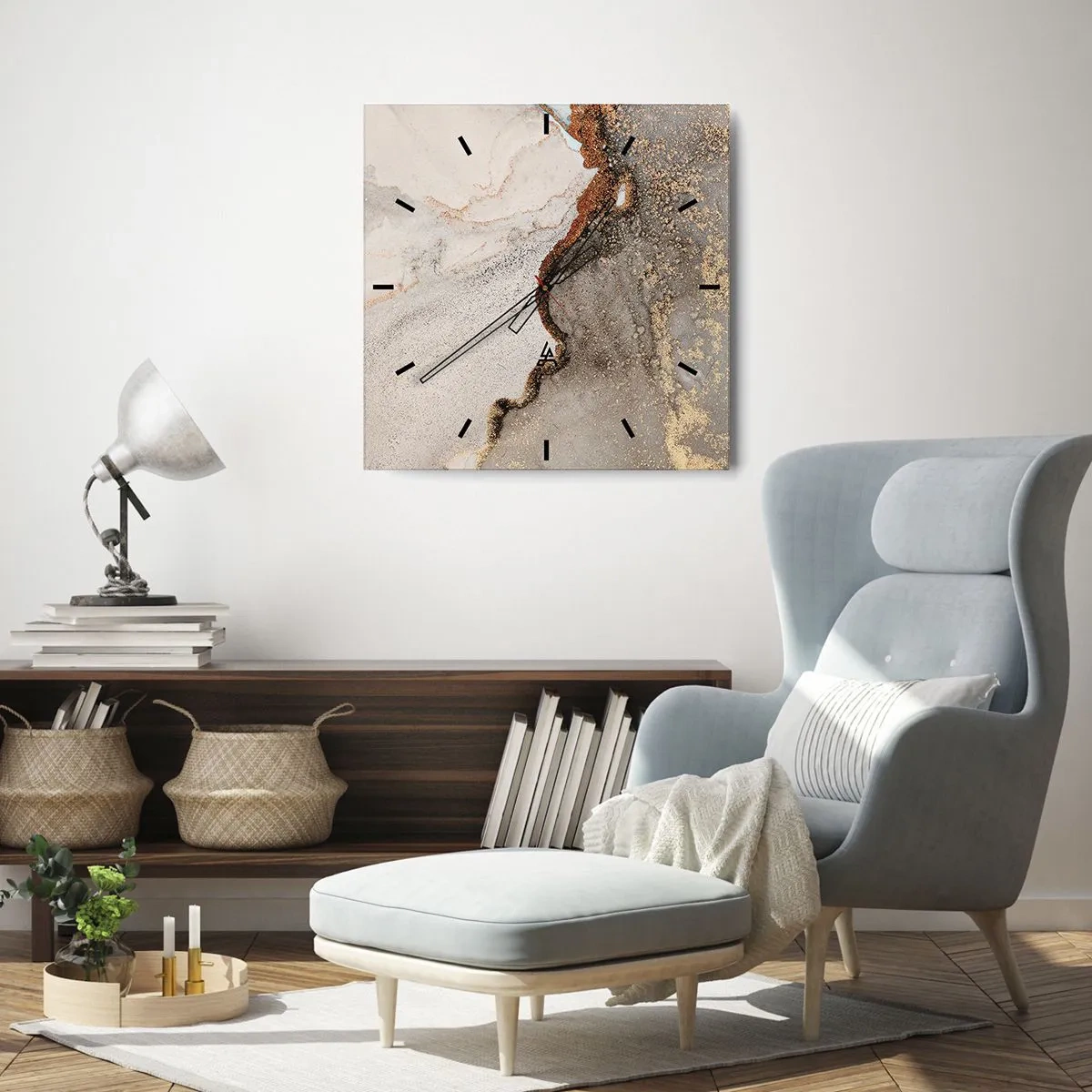 Nástěnné hodiny - Na hranici barev - 30x30 cm