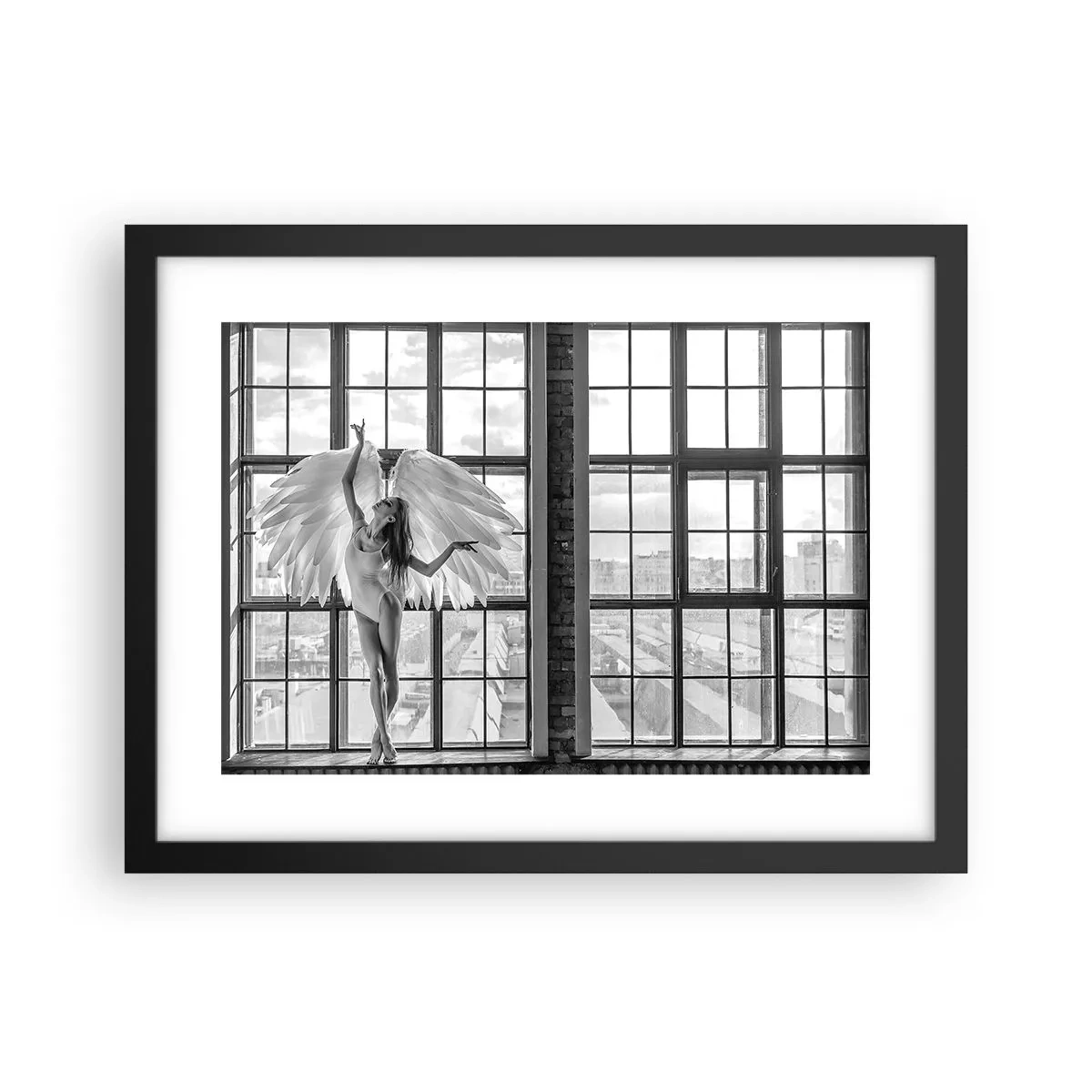 Plakát v černém rámu - Město andělů? - 40x30 cm