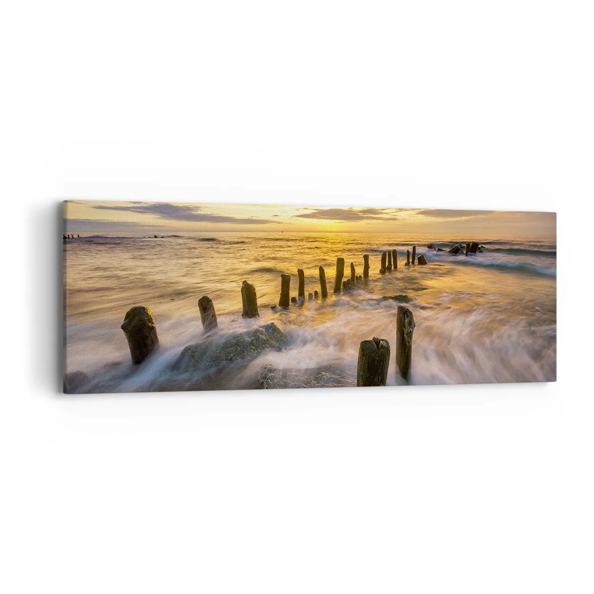 Obraz na plátně - Drsná krása Baltského moře - 90x30 cm