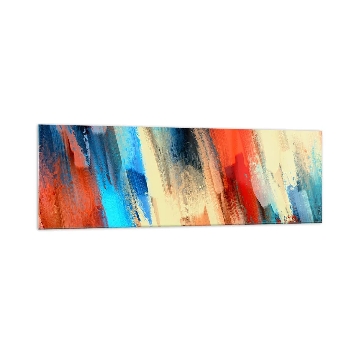 Obraz na skle - Vodopád barev - 160x50 cm