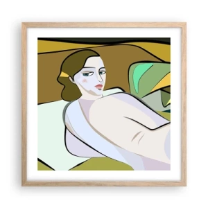 Plakát v rámu světlý dub - Intimní portrét - 50x50 cm