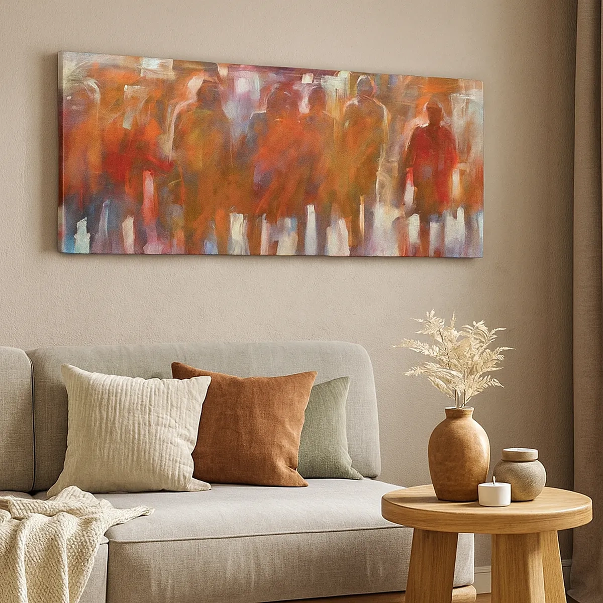 Obraz na plátně - Rovnocenní v dešti a mlze - 30x30 cm