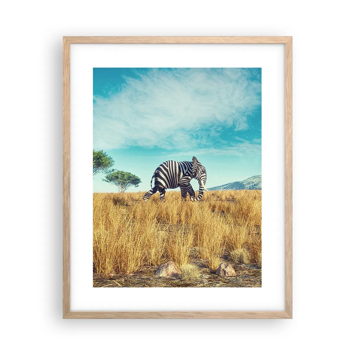 Plakát v rámu světlý dub - Šedá už není v módě - 40x50 cm