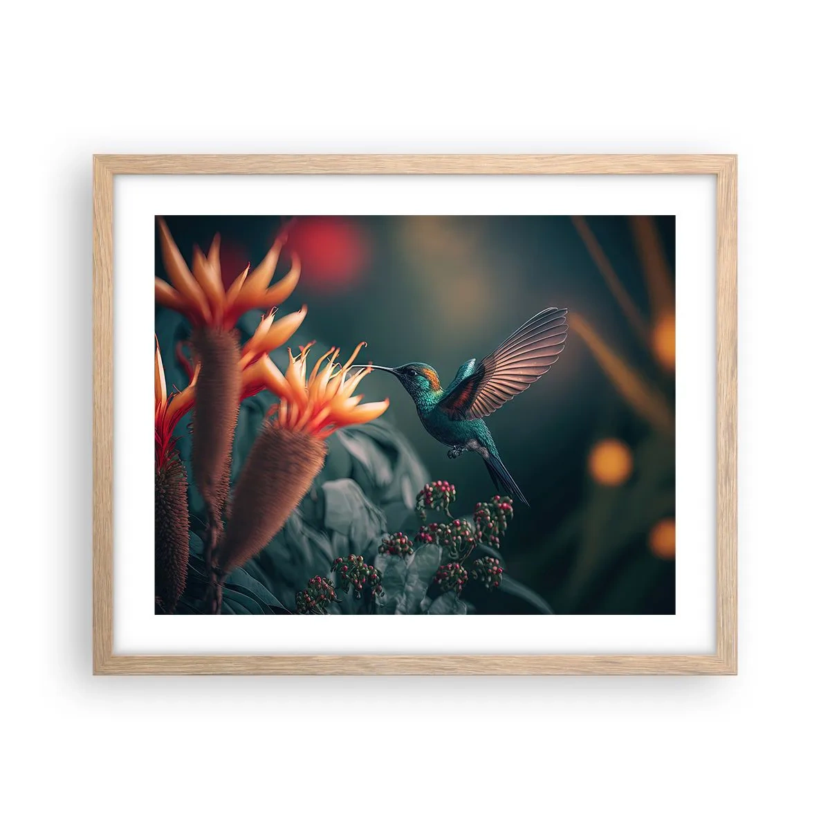 Plakát v rámu světlý dub - Skutečně pestrý život - 50x40 cm