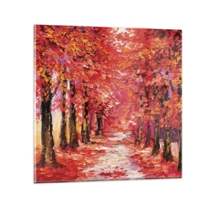 Obraz na skle - Podzimní imprese - 60x60 cm