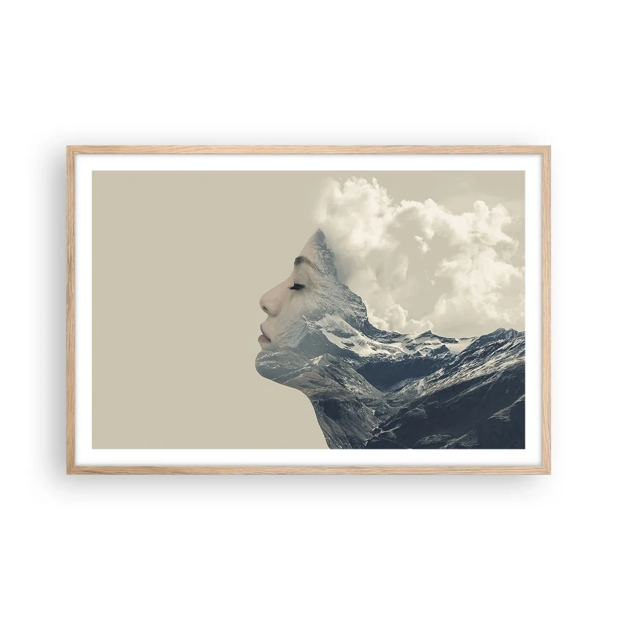 Plakát v rámu světlý dub - Krása živlů - 91x61 cm