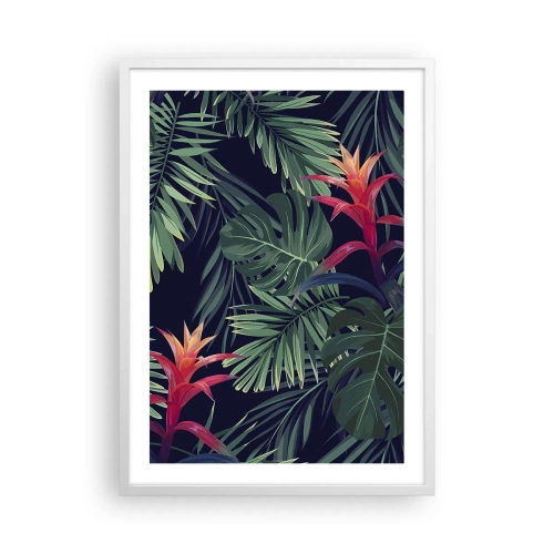 Plakát v bílém rámu - Vzplanout v zeleném - 50x70 cm