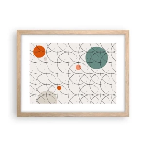 Plakát v rámu světlý dub - V duchu pop-artu - 40x30 cm