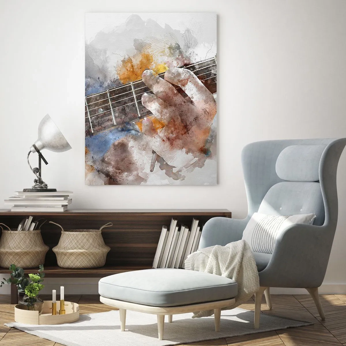 Obraz na skle - Poezie mezi strunami - 50x70 cm