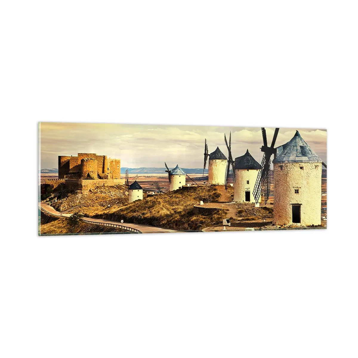 Obraz na skle - Brzy se objeví Don Quijote - 90x30 cm