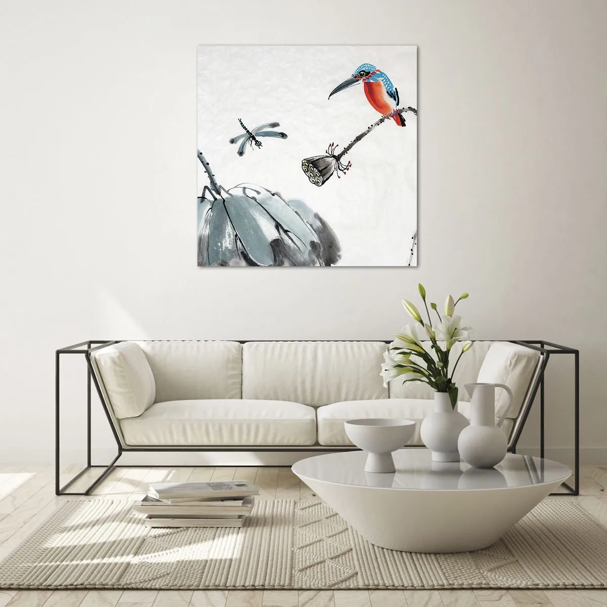 Obraz na skle - Život louky - 50x50 cm