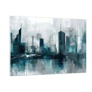 Obraz na skle - Město v barvě deště - 120x80 cm