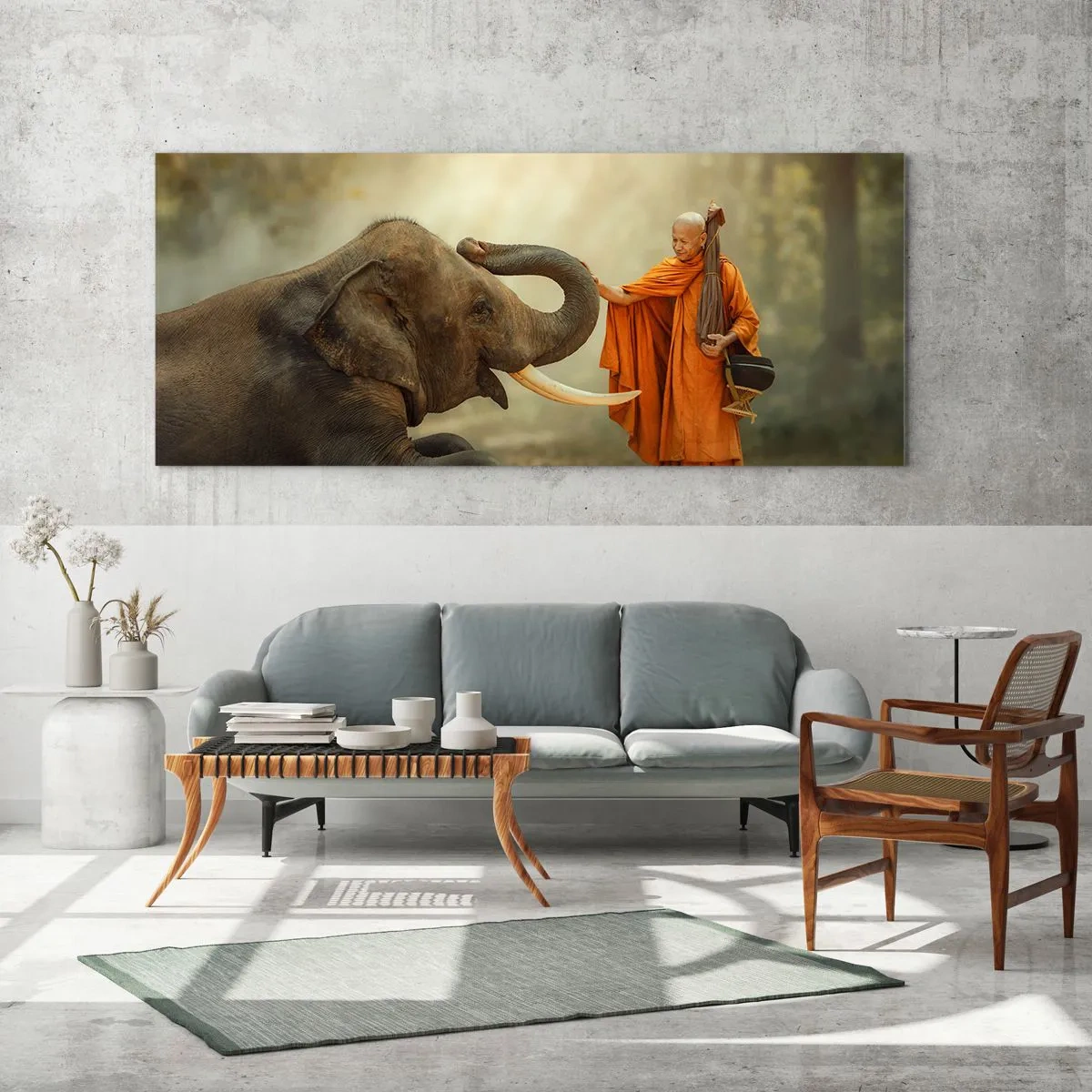 Obraz na skle - Setkání na cestách - 140x50 cm