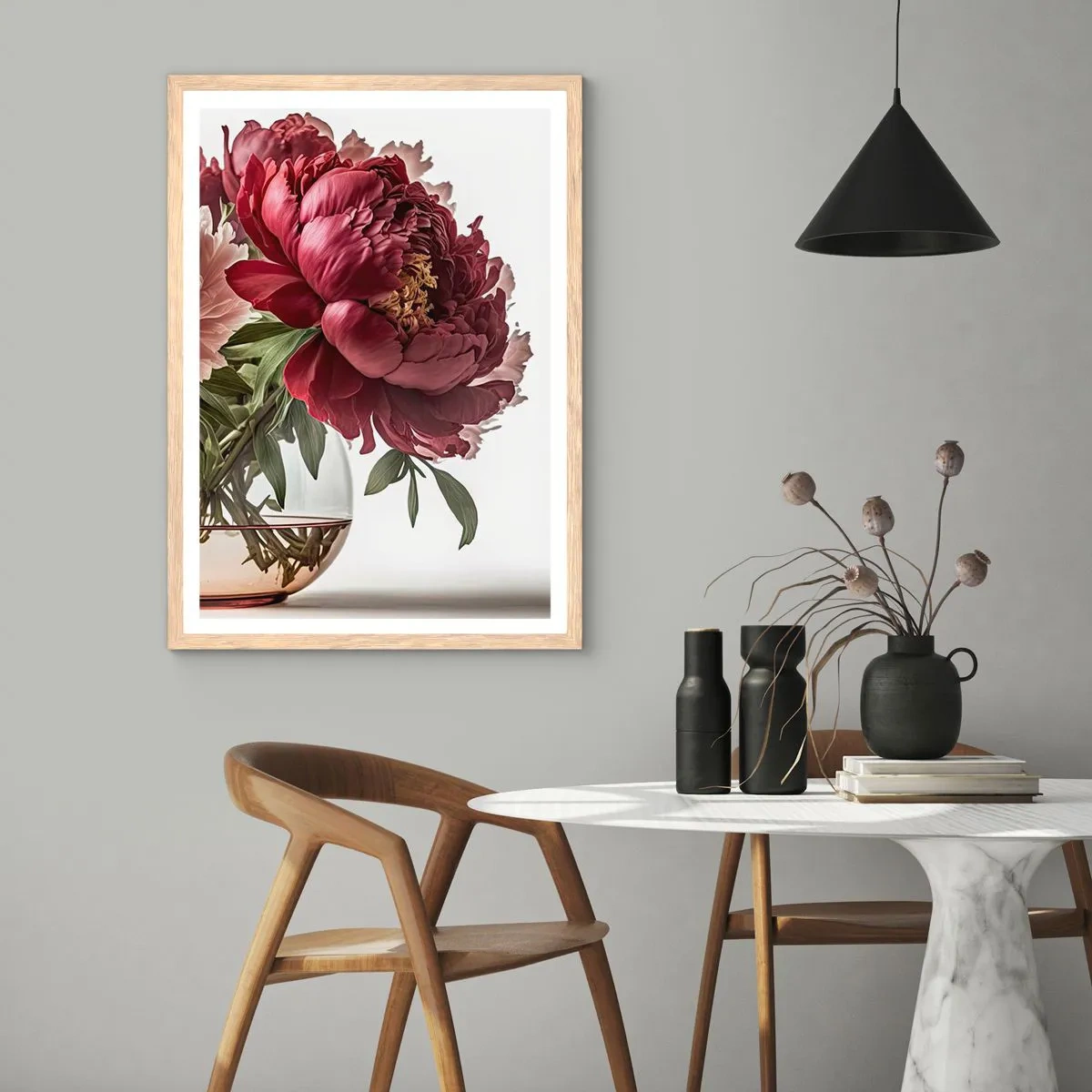 Plakát v rámu světlý dub - V plném rozkvětu krásy - 30x40 cm