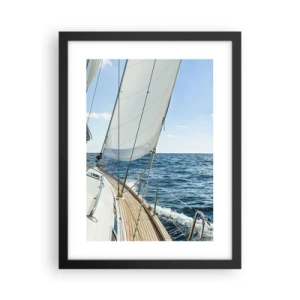 Plakát v černém rámu - Ahoj, dobrodružství - 30x40 cm