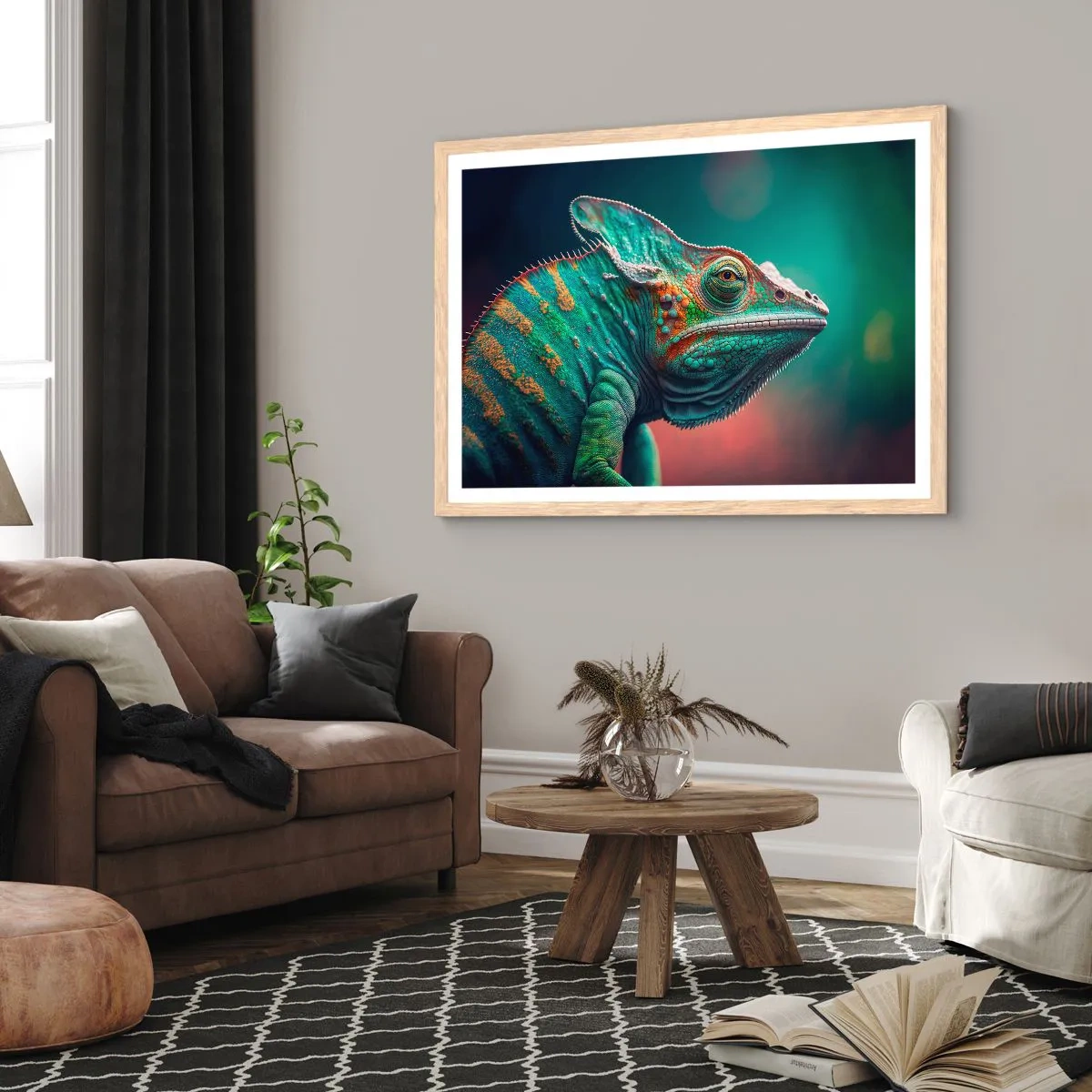 Plakát v rámu světlý dub - Vidíš mě? To není dobré… - 40x30 cm