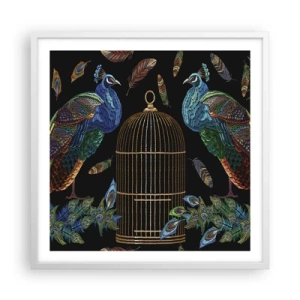 Plakát v bílém rámu - V královském rouchu - 60x60 cm