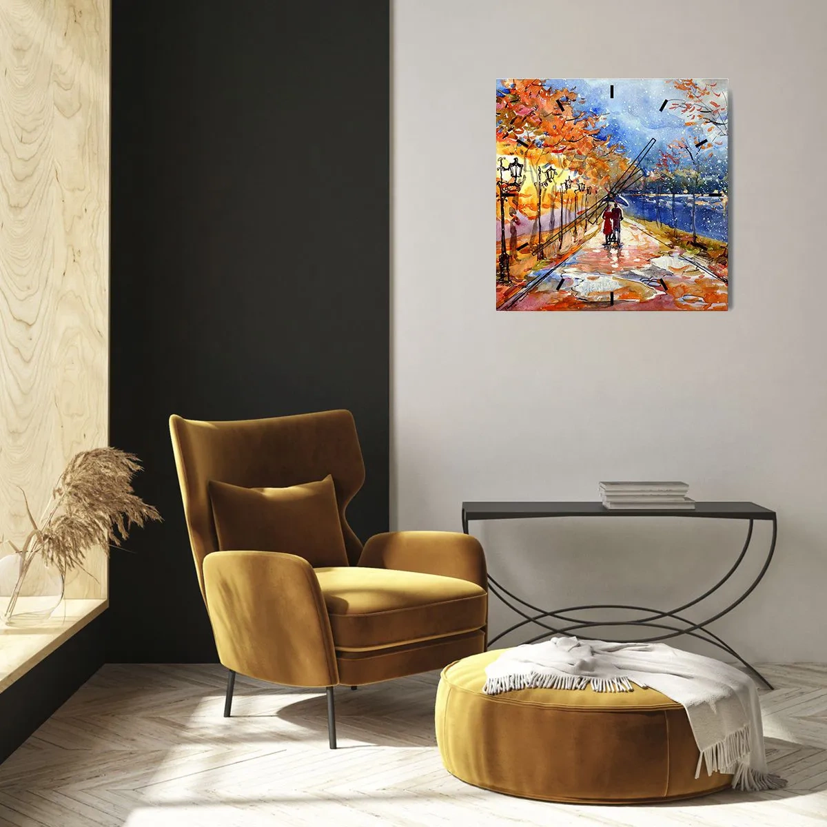 Nástěnné hodiny - Společně k hranici času - 30x30 cm