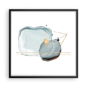 Plakát v černém rámu - Studie kapky - 50x50 cm