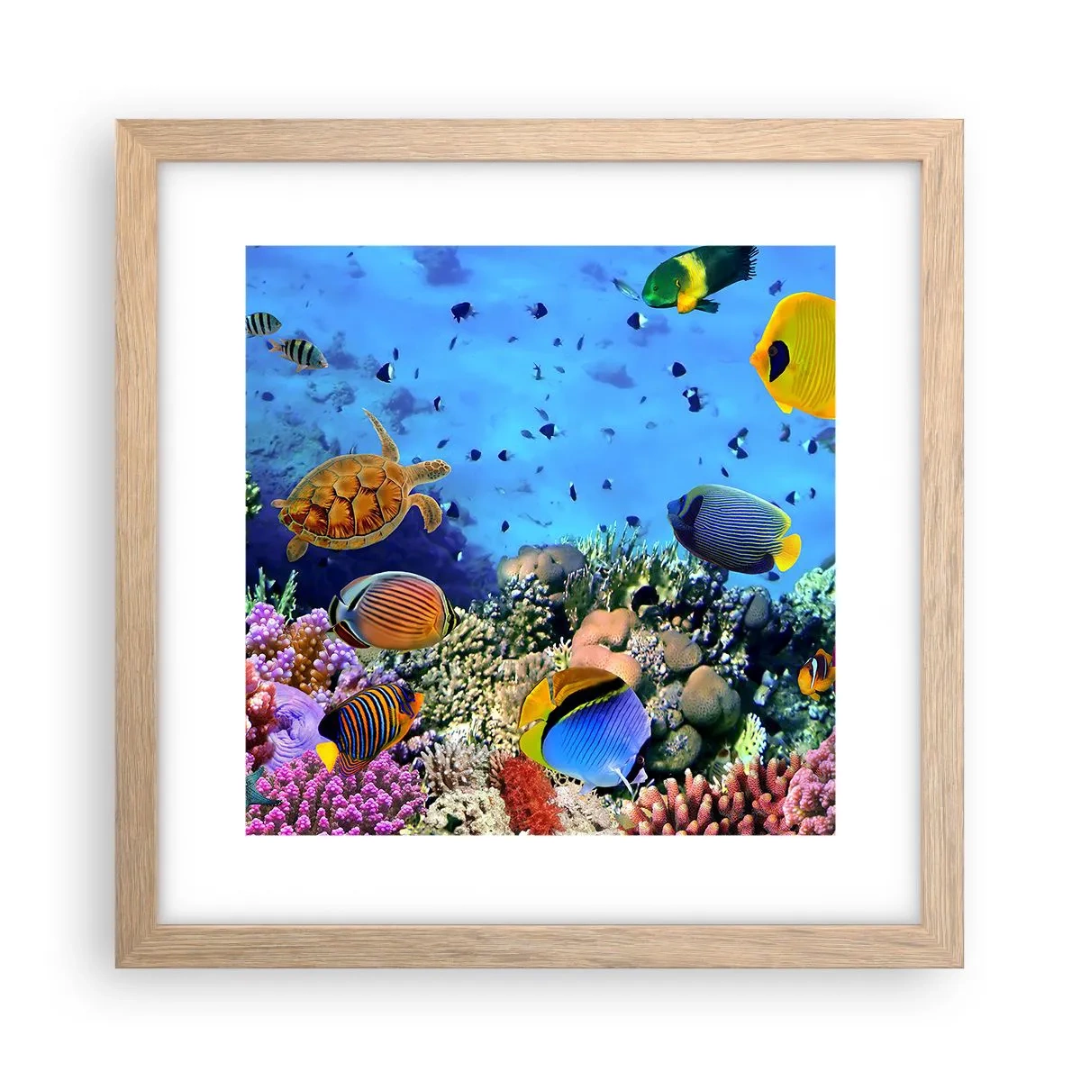 Plakát v rámu světlý dub - Co víme o životě… - 30x30 cm