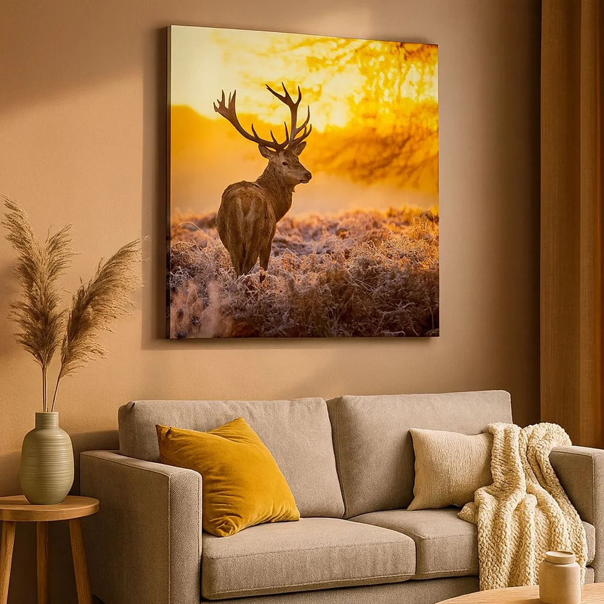 Obraz na plátně - Král podzimního lesa - 30x30 cm