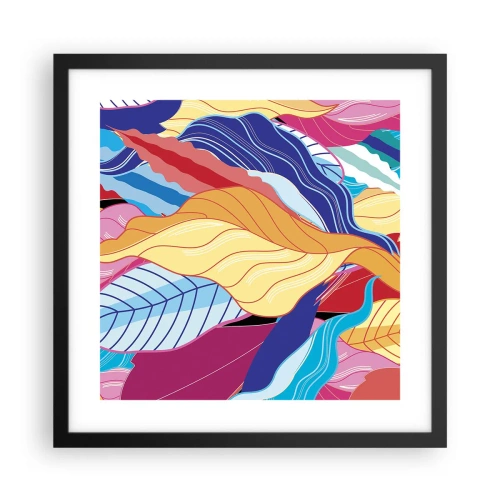 Plakát v černém rámu - Barevný nepořádek - 40x40 cm