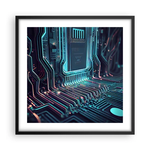 Plakát v černém rámu - Jen tak přemýšlím… - 50x50 cm