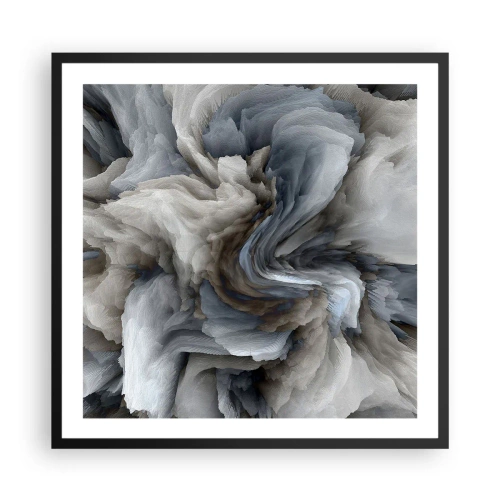 Plakát v černém rámu - Kámen a květ - 60x60 cm