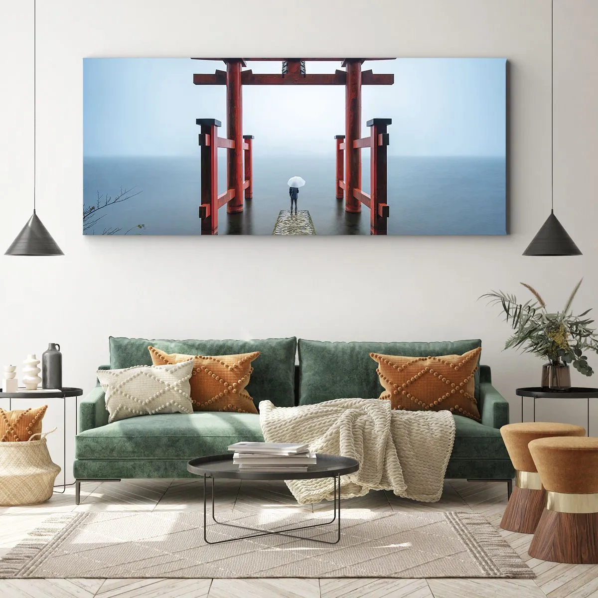 Obraz na plátně - Japonské zamyšlení - 100x40 cm
