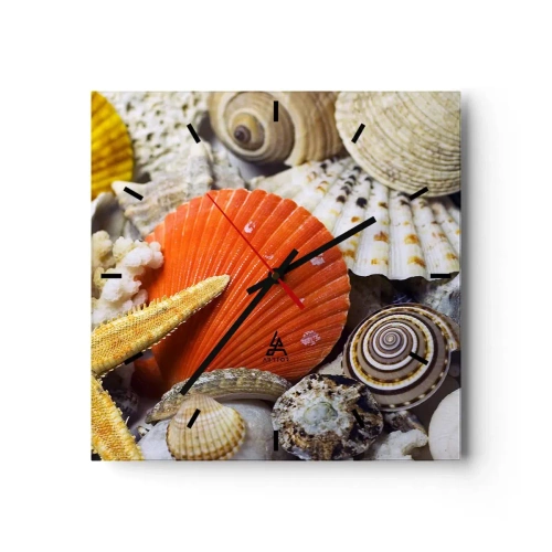 Nástěnné hodiny - Poklady oceánu - 30x30 cm