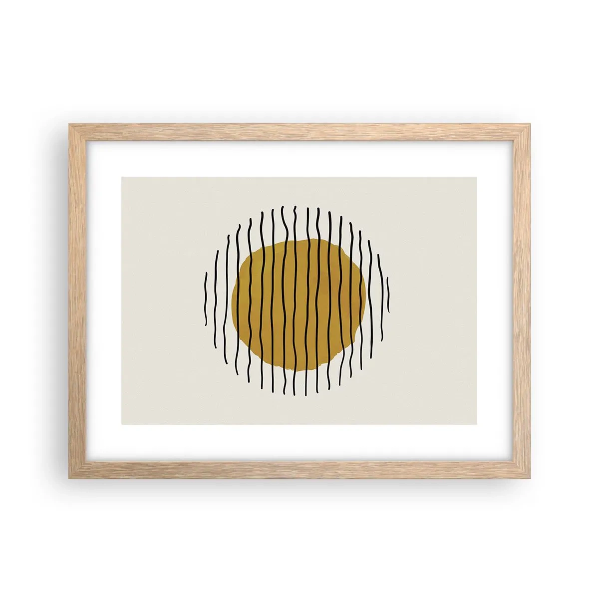 Plakát v rámu světlý dub - Abstrakce chvějící se žárem - 40x30 cm