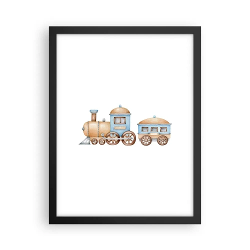 Plakát v černém rámu - Na dráze stojí… - 30x40 cm