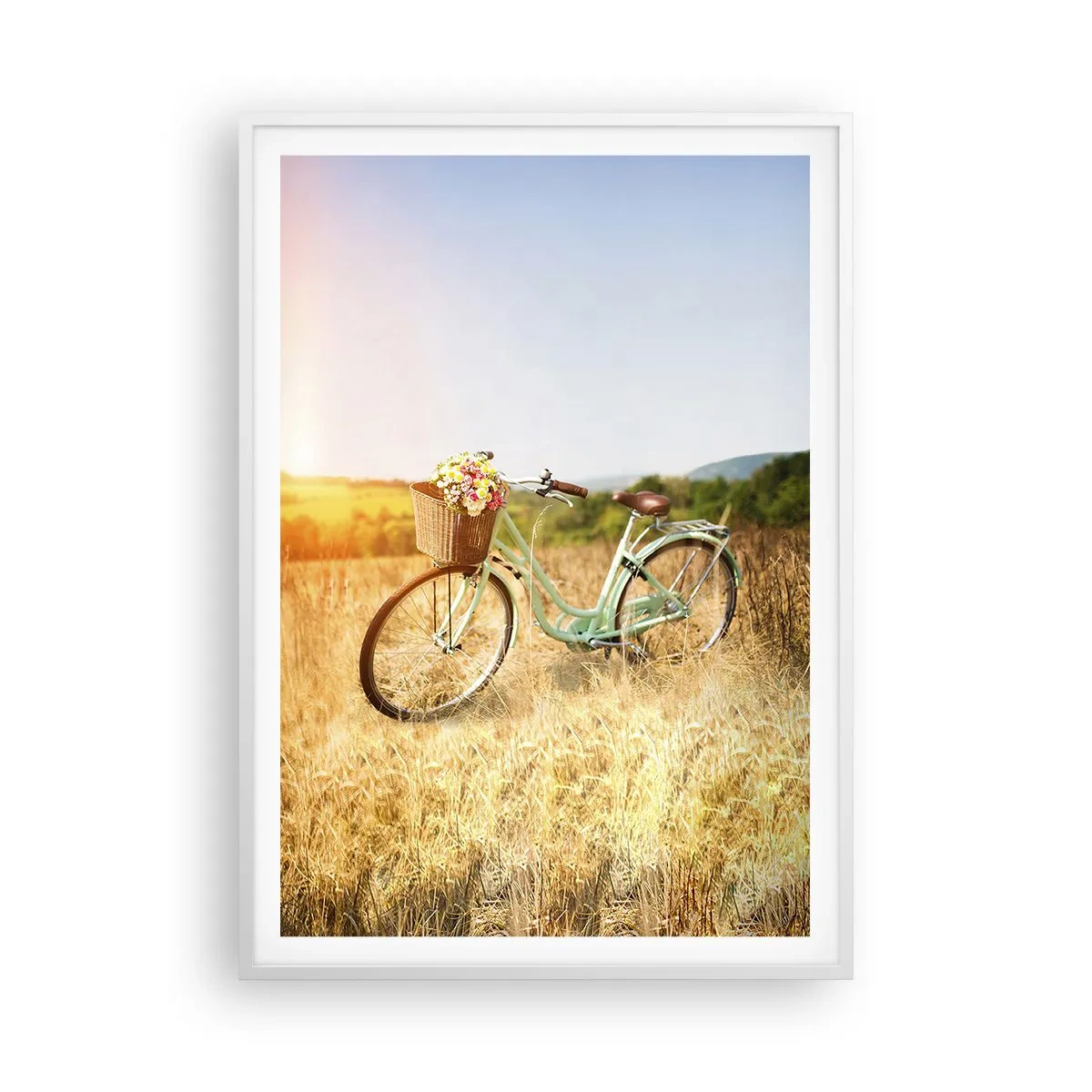 Plakát v bílém rámu - Chvíli tu zůstanu - 70x100 cm