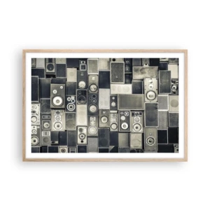 Plakát v rámu světlý dub - A vše je v pořádku - 91x61 cm