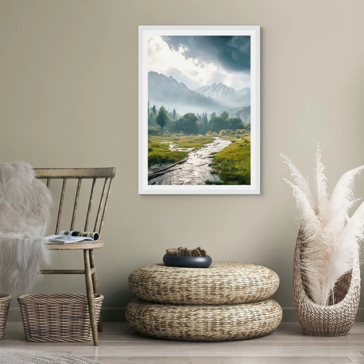 Plakát v bílém rámu - Tam a zpět - 30x40 cm