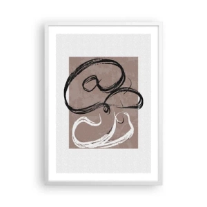 Plakát v bílém rámu - Kompozice – hledání úplnosti - 50x70 cm