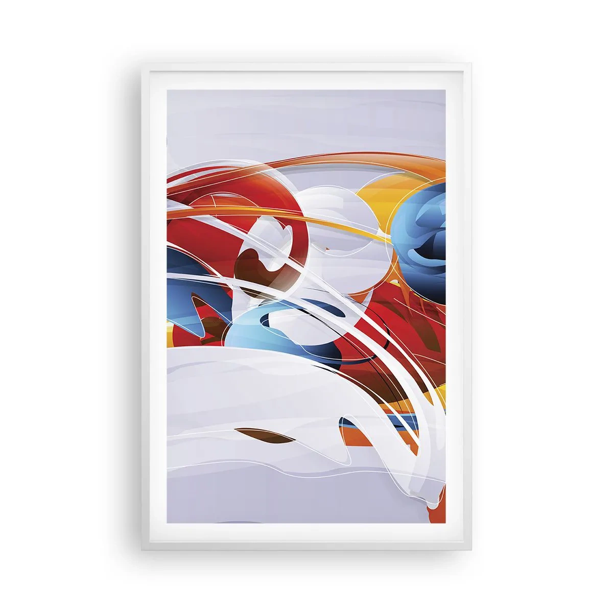 Plakát v bílém rámu - Tanec živlů - 61x91 cm