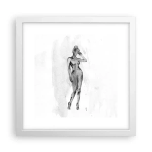 Plakát v bílém rámu - Studie o ideálu ženskosti - 30x30 cm