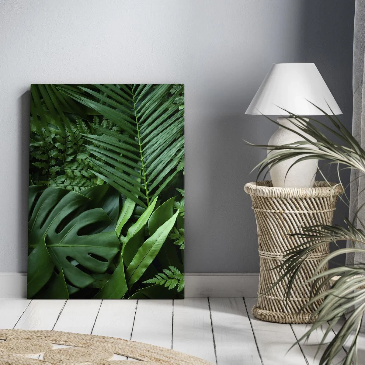 Obraz na plátně - Objaté v zeleni - 50x70 cm