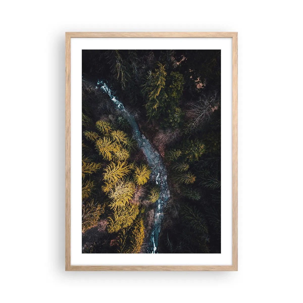 Plakát v rámu světlý dub - Rychle, stále rychleji - 50x70 cm