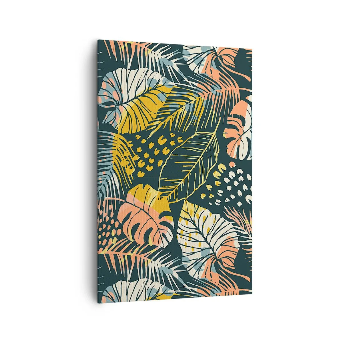 Obraz na plátně - Listová fantazie - 80x120 cm