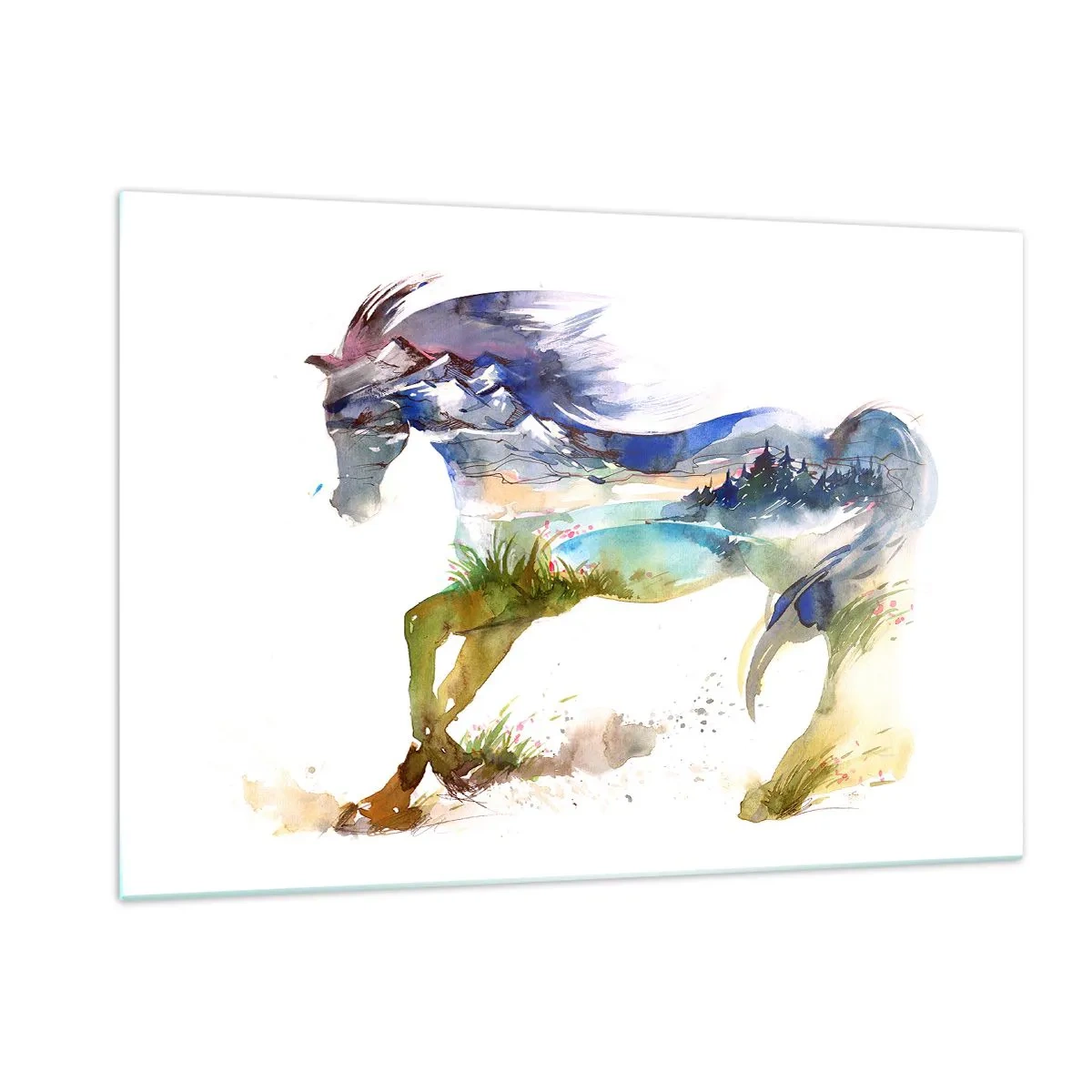 Obraz na skle - Z louky přímo do nebe - 120x80 cm