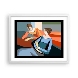 Plakát v bílém rámu - Chvíle svěření - 50x40 cm