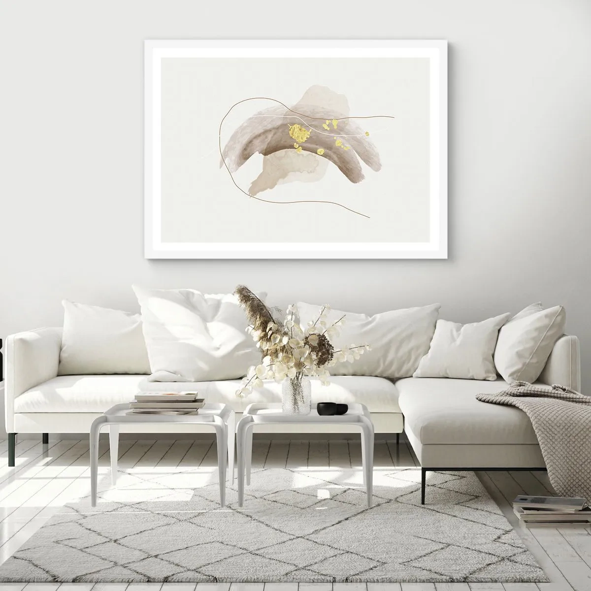 Plakát v bílém rámu - Vesmírná bytost - 70x50 cm