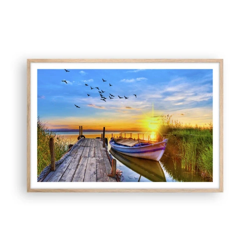 Plakát v rámu světlý dub - Na shledanou zítra - 91x61 cm