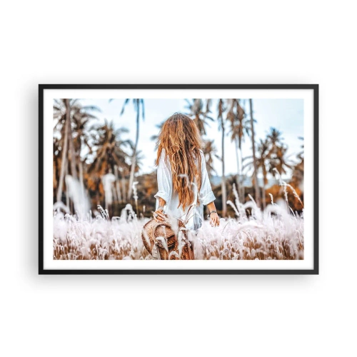 Plakát v černém rámu - Zrozená z travní chmýří - 91x61 cm