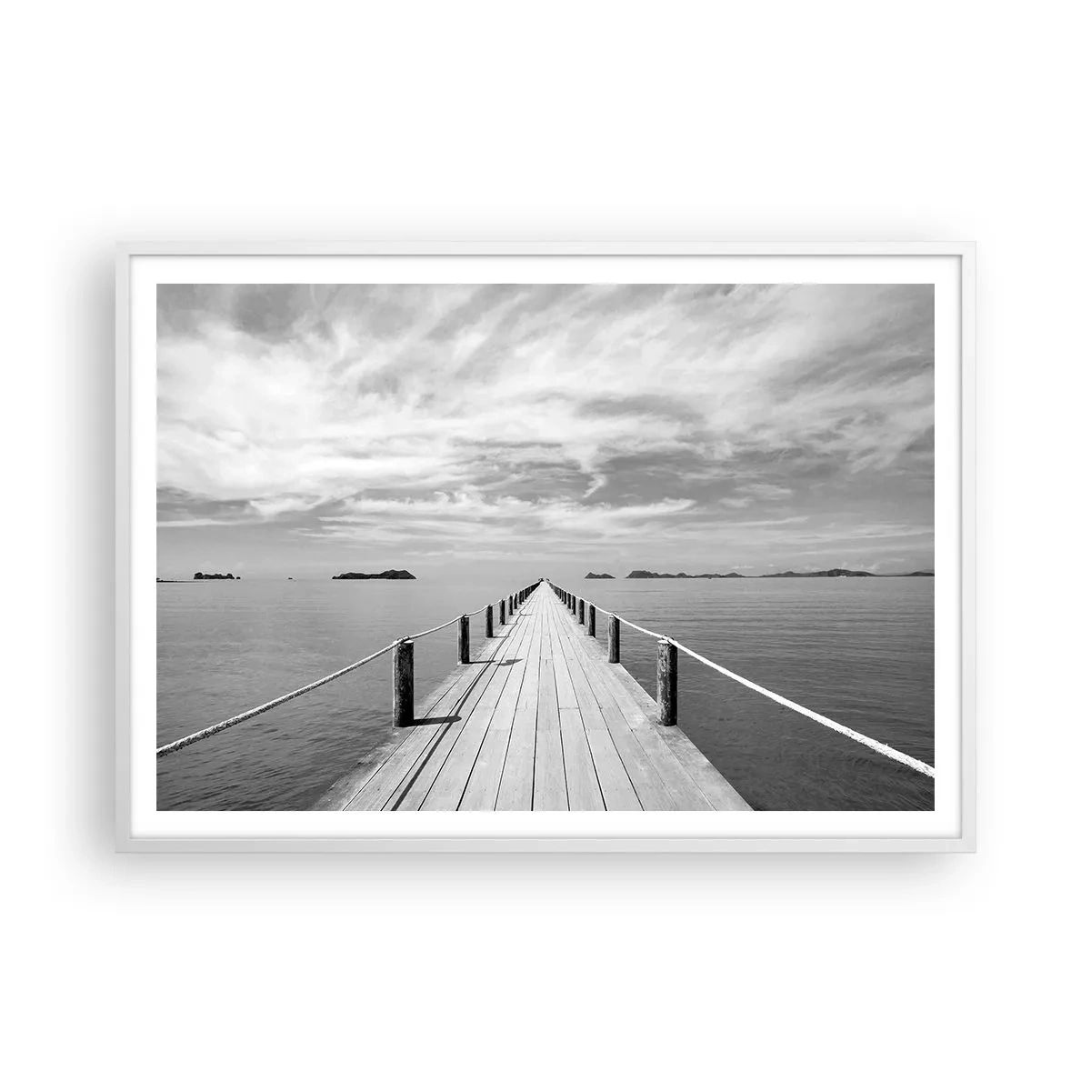 Plakát v bílém rámu - Co takhle cesta… - 100x70 cm