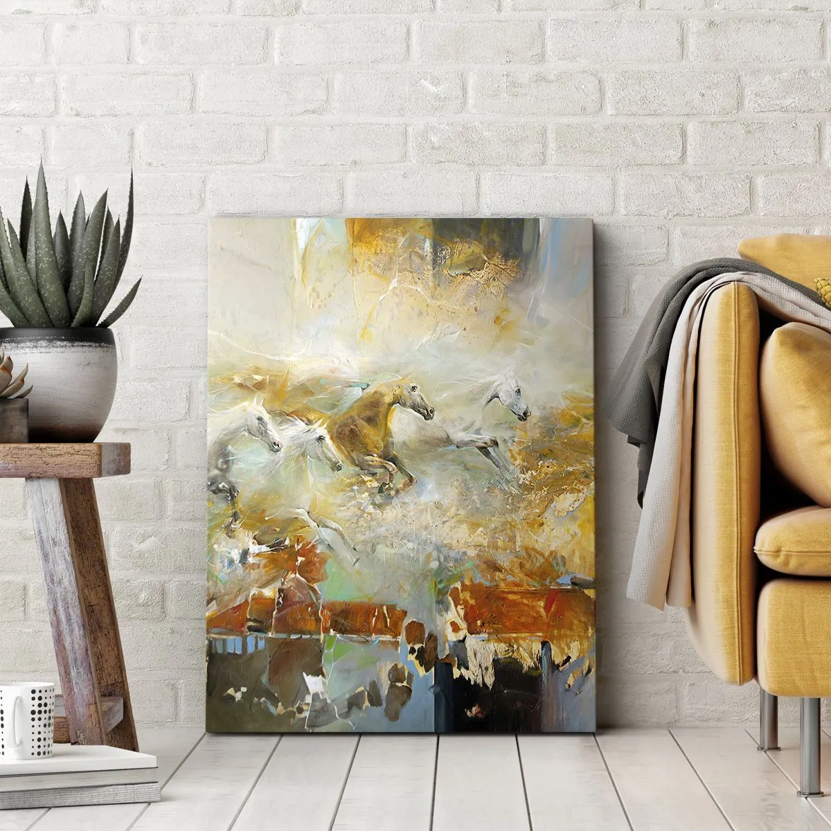 Obraz na plátně - Cválá světlem - 65x120 cm